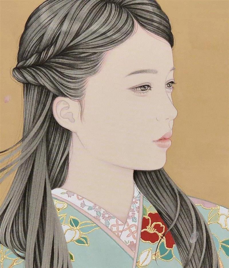 淡墨线条勾勒青春少女,少女,上方,日本,插画师,小编