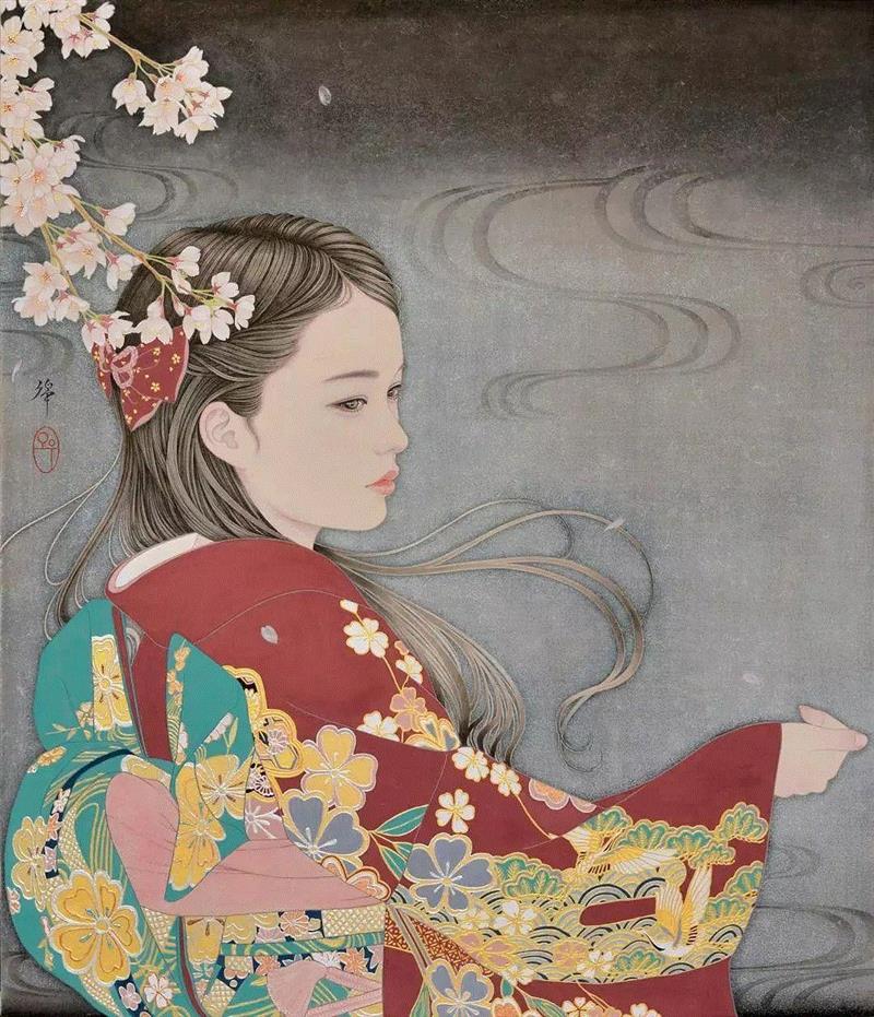 淡墨线条勾勒青春少女,少女,上方,日本,插画师,小编