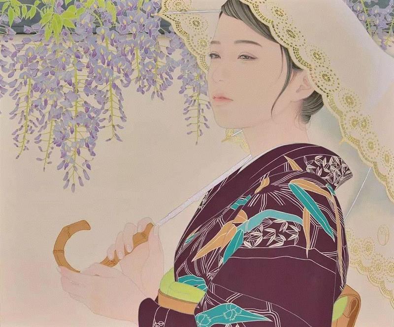 淡墨线条勾勒青春少女,少女,上方,日本,插画师,小编