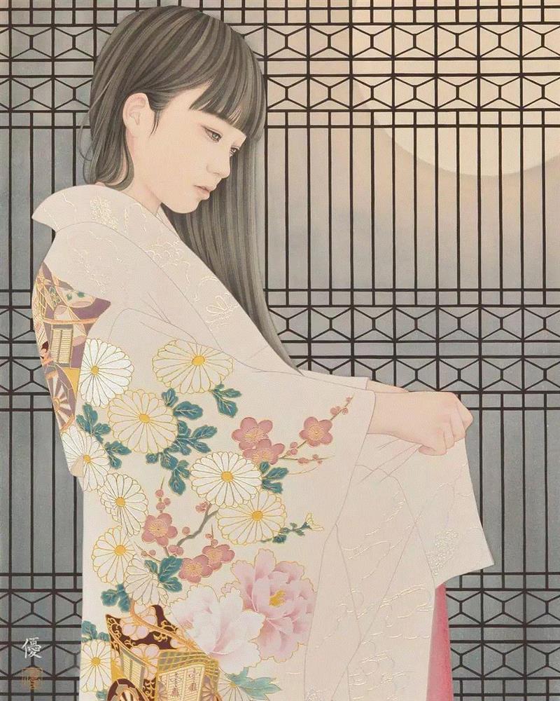 淡墨线条勾勒青春少女,少女,上方,日本,插画师,小编