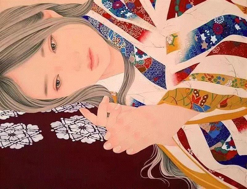 淡墨线条勾勒青春少女,少女,上方,日本,插画师,小编