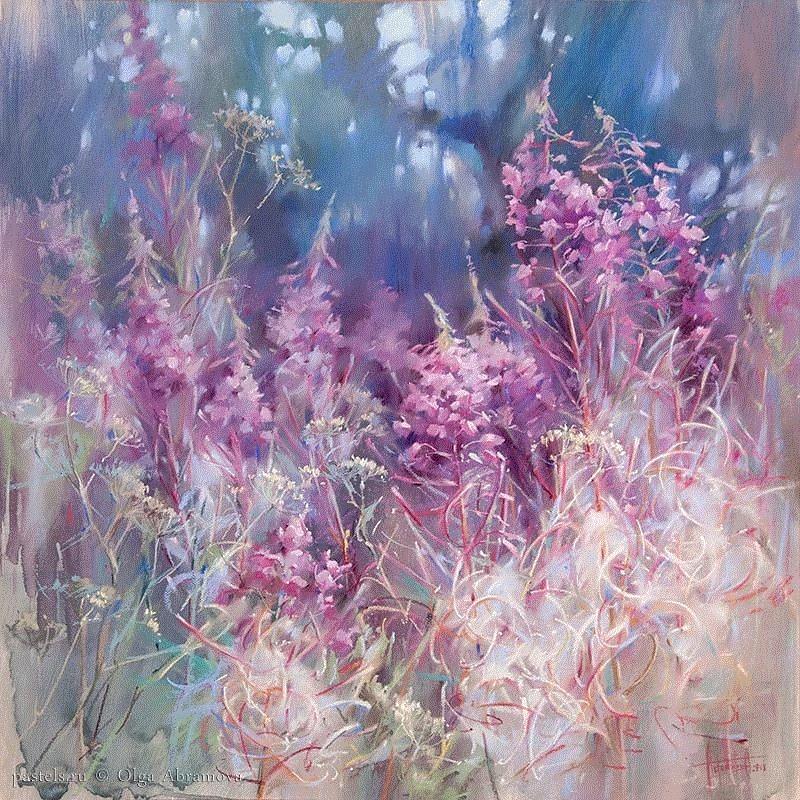 她15年离群索居，只为用一根粉笔打开全新人生，惊艳了世界！,粉笔,Olga,很多人,颜料,墙上,莫斯科艺术学院,色块,阁楼,黑板,节日