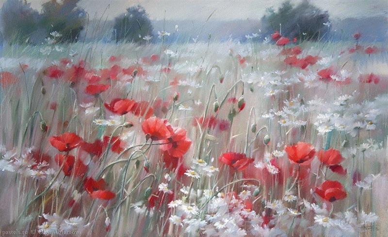 她15年离群索居，只为用一根粉笔打开全新人生，惊艳了世界！,粉笔,Olga,很多人,颜料,墙上,莫斯科艺术学院,色块,阁楼,黑板,节日