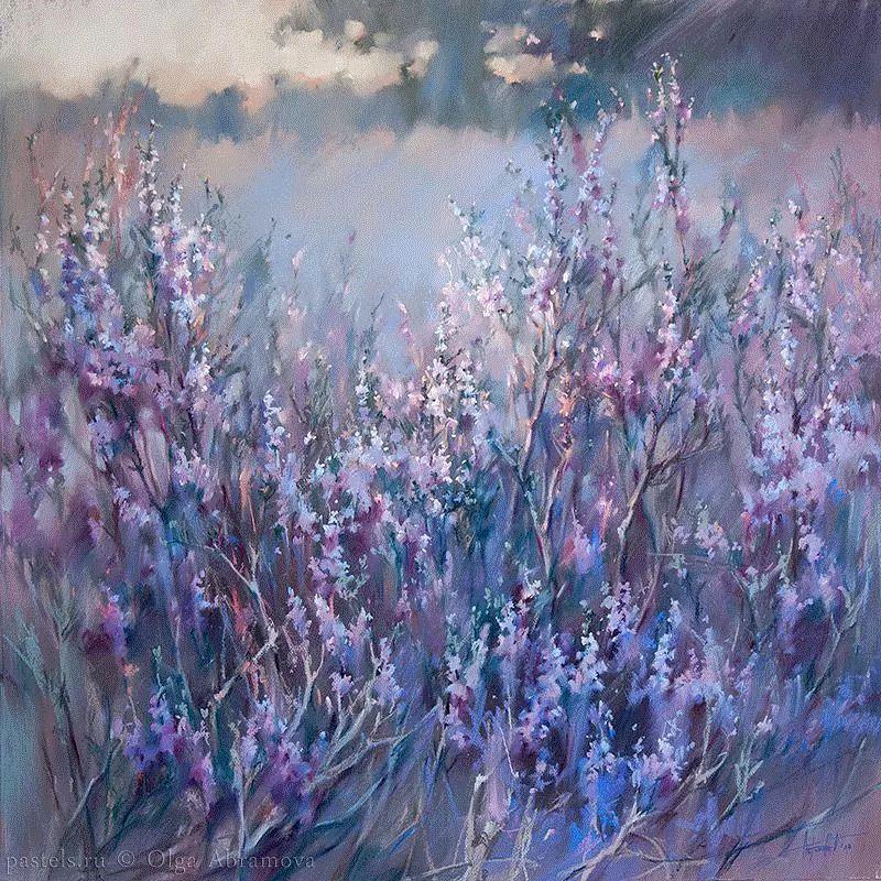 她15年离群索居，只为用一根粉笔打开全新人生，惊艳了世界！,粉笔,Olga,很多人,颜料,墙上,莫斯科艺术学院,色块,阁楼,黑板,节日