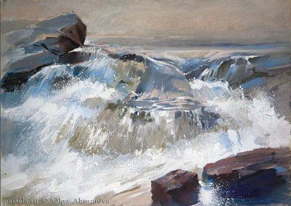 她15年离群索居，只为用一根粉笔打开全新人生，惊艳了世界！,粉笔,Olga,很多人,颜料,墙上,莫斯科艺术学院,色块,阁楼,黑板,节日