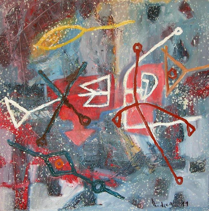 黎潮典 Le Trieu Dien, 流逝 The Flow, 2011, 布面油画 oil on 