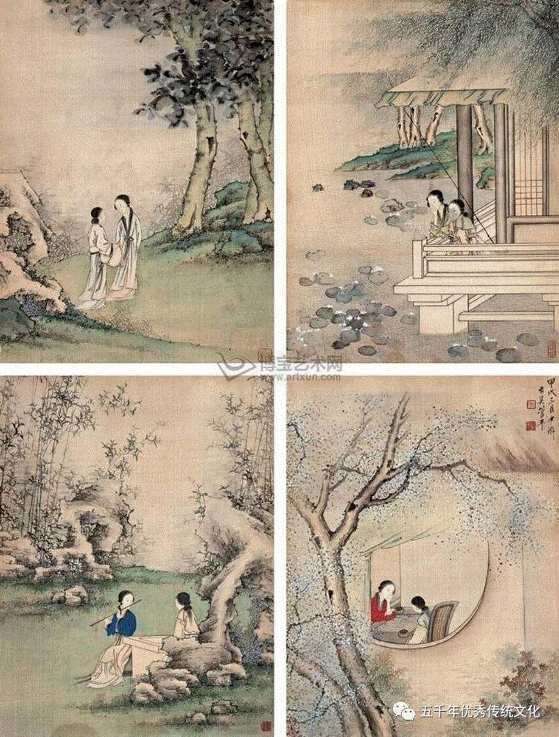▲管平湖画作,管平湖:自古文人多潦倒,管平湖,王迪,王世襄,沈幼,杨荫浏,一个人,大部分,流水,技能,中国画学研究会