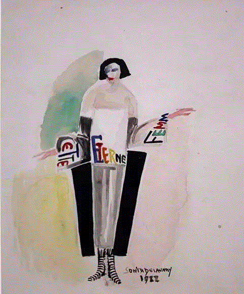 索尼娅·德劳耐的“诗歌裙”设计图,她给丈夫戴绿帽,却点燃了新的艺术人生,画作挂进卢浮宫! 壹号收藏 今天,丈夫,卢浮宫,绿帽,艺术人生,壹号,索尼娅,德劳,巴黎,罗伯特,服装