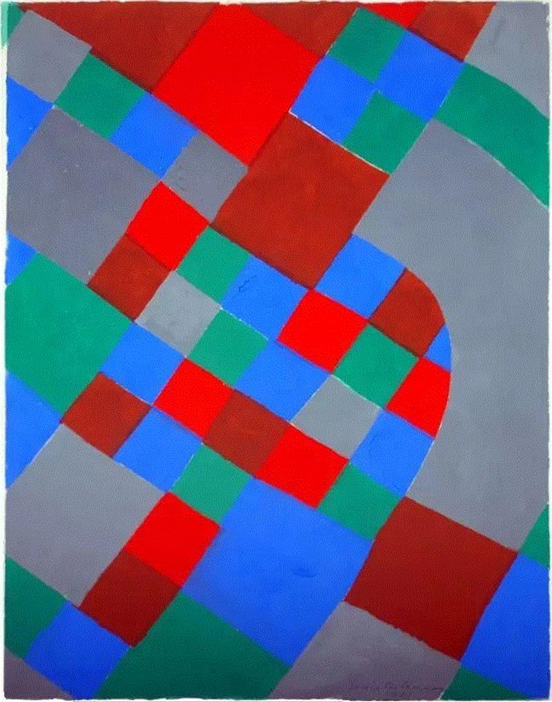 索尼娅·德劳耐《Word poetry, poetry of colors》,她给丈夫戴绿帽,却点燃了新的艺术人生,画作挂进卢浮宫! 壹号收藏 今天,丈夫,卢浮宫,绿帽,艺术人生,壹号,索尼娅,德劳,巴黎,罗伯特,服装