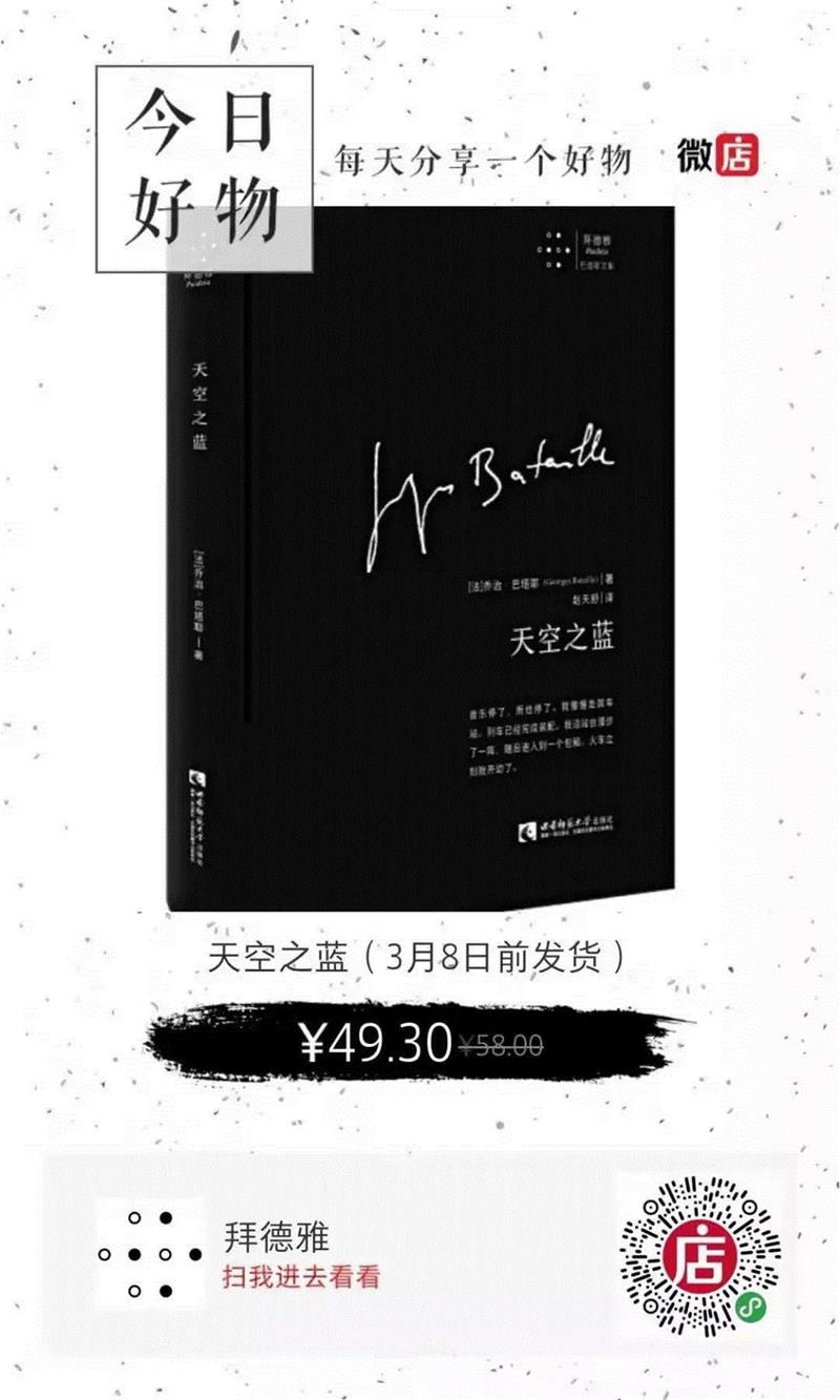 巴塔耶 | “我想用沉重而笨拙的文字表达自我”,巴塔耶,小说,拜德雅,技巧,书名,建议,现如今,赵天舒,romans,之中