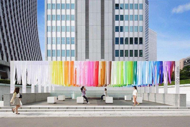 色彩丨用100种颜色做设计，是怎样一种惊艳？,颜色,装置,Emmanuelle,FURLA,花卉,图案,色调,树木,立方体,Moureaux