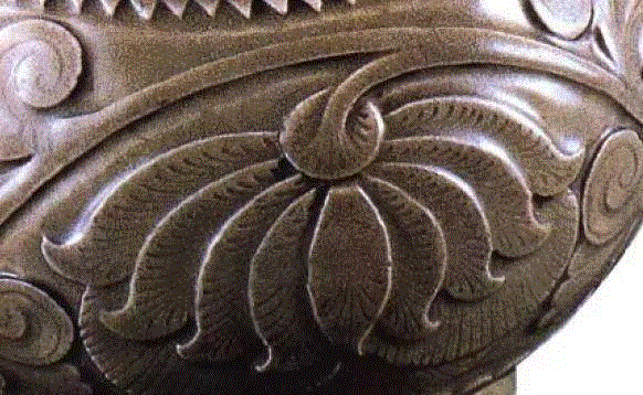 倒流壶细部（图自《中国文物定级图典》）,看牡丹纹识别瓷器年代？你也可以！,牡丹纹,瓷器,牡丹,器物,纹饰,青花,故宫博物院,花瓣,西夏,元代