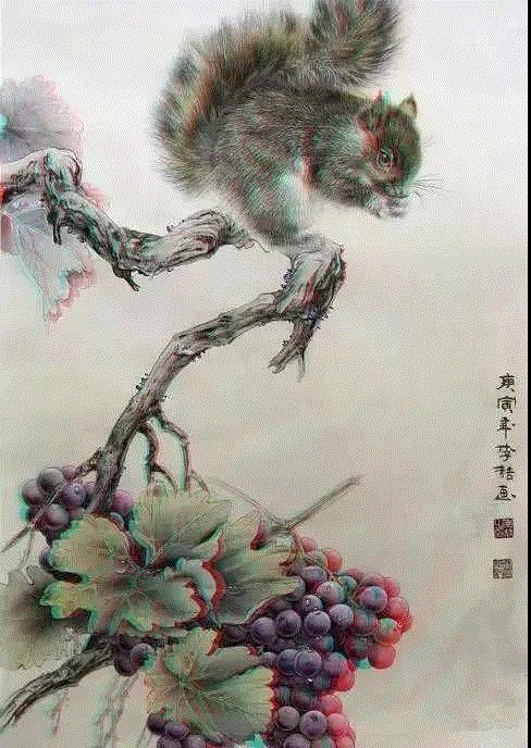 晶莹剔透 ！国画工笔葡萄，看了让人流口水,国画工笔葡萄,上方