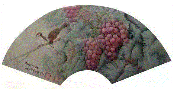 晶莹剔透 ！国画工笔葡萄，看了让人流口水,国画工笔葡萄,上方