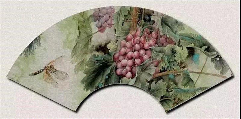 晶莹剔透 ！国画工笔葡萄，看了让人流口水,国画工笔葡萄,上方