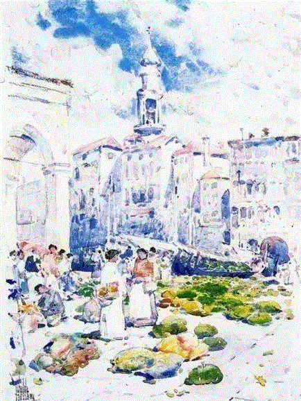 印象派大师笔下的风景画,印象派,上方,Childe,Hassam,莫奈,雷诺阿,梵高,仲夏,小编