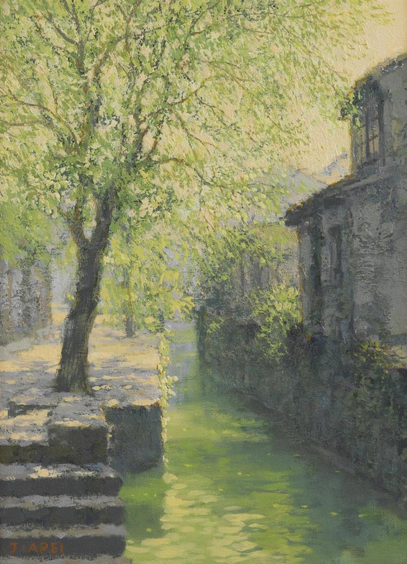 在画里品味江南水乡,江南水乡,江南,孙家珮,油画,粮仓,水乡,八号桥,游人,苏轼,流光
