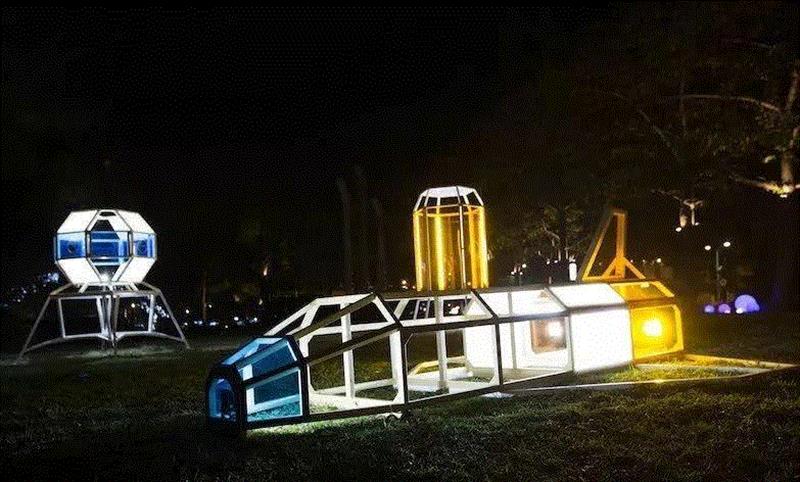 展览丨七大户外艺术装置点亮新竹灯光节,新竹,灯光,户外,装置,太空人,月球,地球,小猪,讯号,林建荣