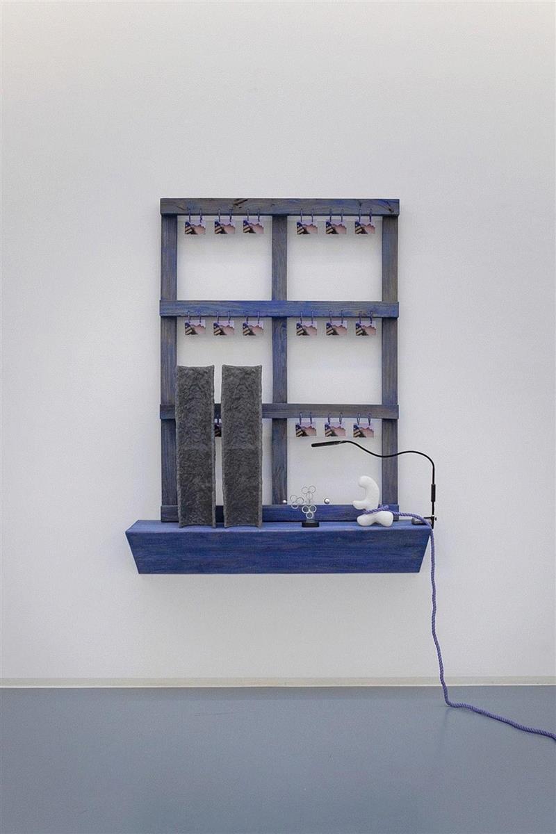 榆木，丙烯着色，亚克力打印，着色麻绳，染色玻璃钢，3D打印，永动机玩具，LED,现场 | 关小个展 @ Bonner Kunstverein,小个展,Detail,玻璃钢,丙烯,农业,纪录片,窗户,麻绳,关小,雕塑