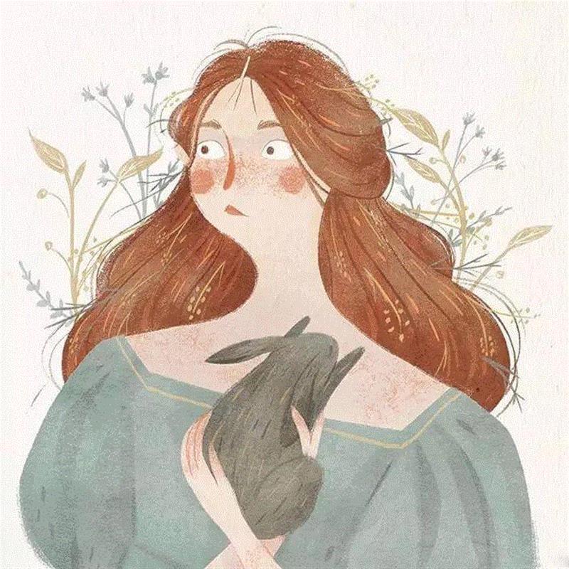 清新小插画就是不一样,人和作品一样靓!,插画,美女,Taryn,Knight,插画师,美女插画师,童趣,女生,魔幻,耳朵