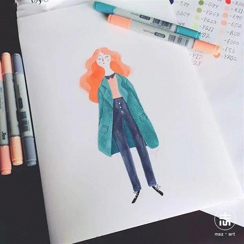 清新小插画就是不一样,人和作品一样靓!,插画,美女,Taryn,Knight,插画师,美女插画师,童趣,女生,魔幻,耳朵