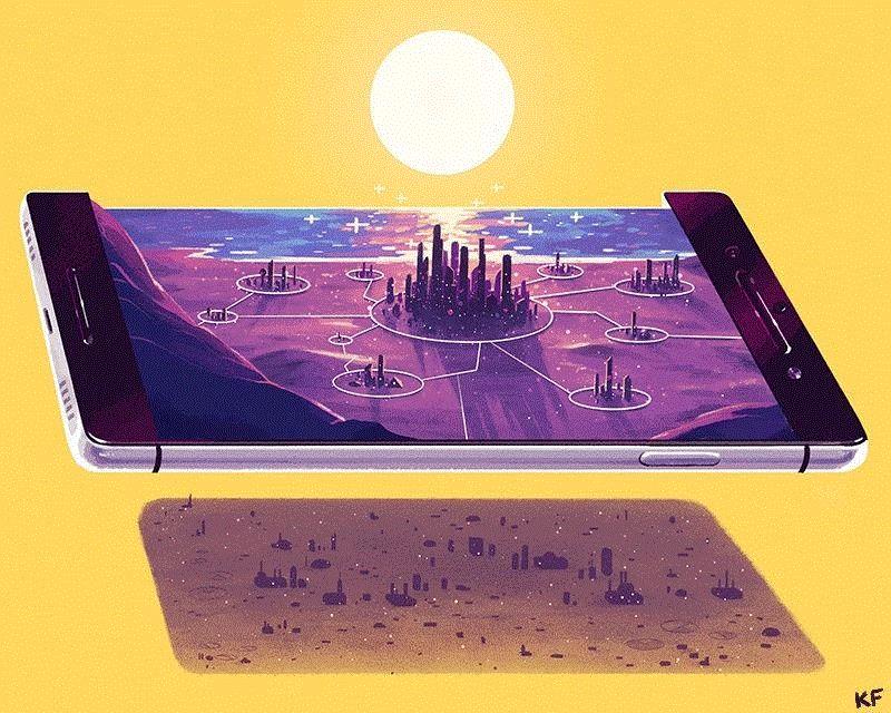 插画丨色彩与想象 都恰如其分,插画,上方,右上,Fewell,三只猫,布鲁克林,媒体,插图,眼球,豆腐丝