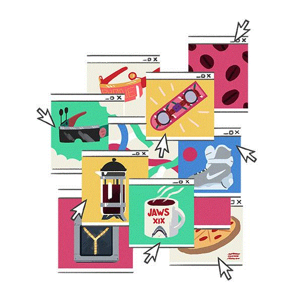 插画丨色彩与想象 都恰如其分,插画,上方,右上,Fewell,三只猫,布鲁克林,媒体,插图,眼球,豆腐丝