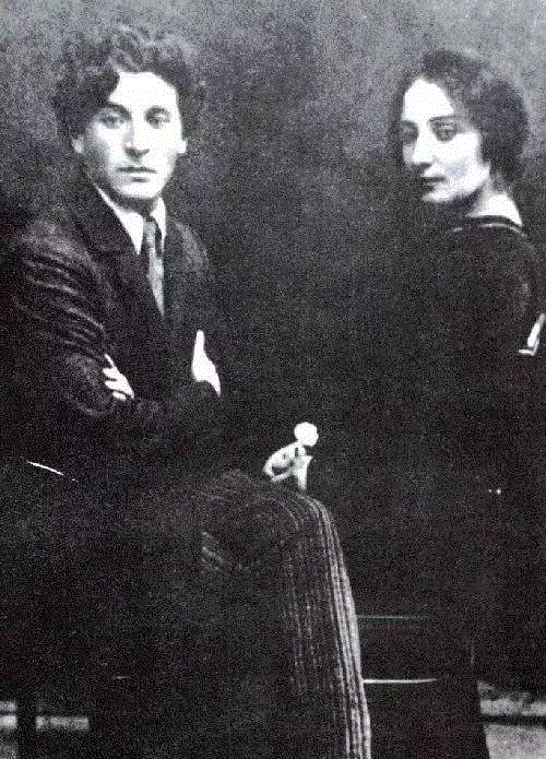 夏加尔与妻子贝拉的合影，1922,马克·夏加尔丨他的画里，藏着爱情,俄罗斯,Chagall,巴黎画派,夏加尔,马克·夏加尔,现代主义,犹太,Lex 