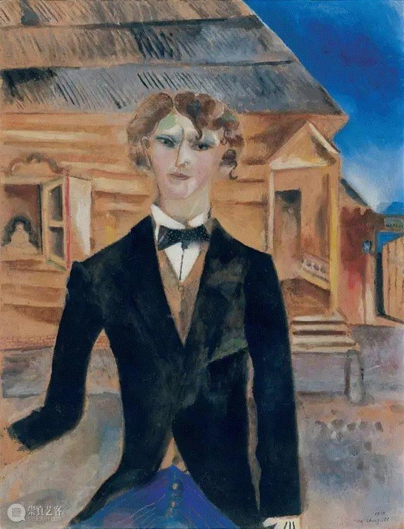 马克·夏加尔，自画像，1914,马克·夏加尔丨他的画里，藏着爱情,俄罗斯,Chagall,巴黎画派,夏加尔,马克·夏加尔,现代主义,犹太,Lex 