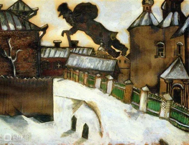  马克·夏加尔，Old Vitebsk，1914,马克·夏加尔丨他的画里，藏着爱情,俄罗斯,Chagall,巴黎画派,夏加尔,马克·夏加尔,现代主义,犹太,Lex 