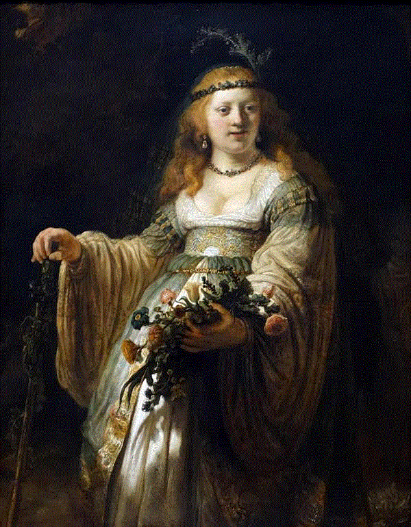 穿着田园服饰的萨斯基亚(Saskia van Uylenburgh in Arcadian Cost