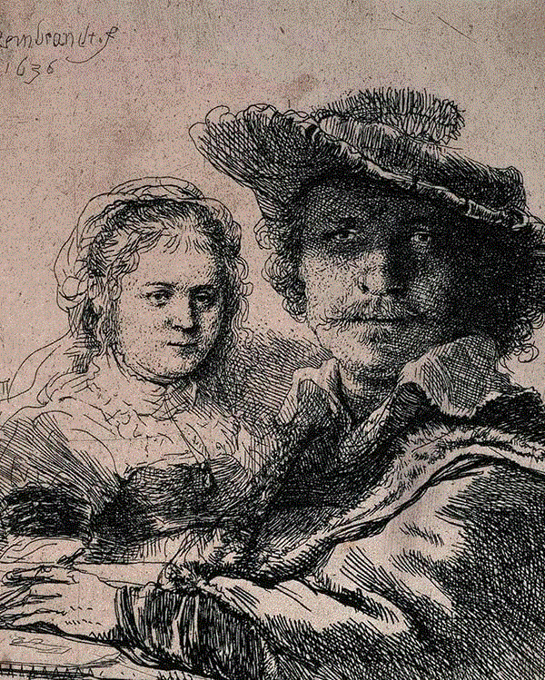 和萨斯基亚的自画像(Self-Portrait with Saskia),图片来源: Heritag