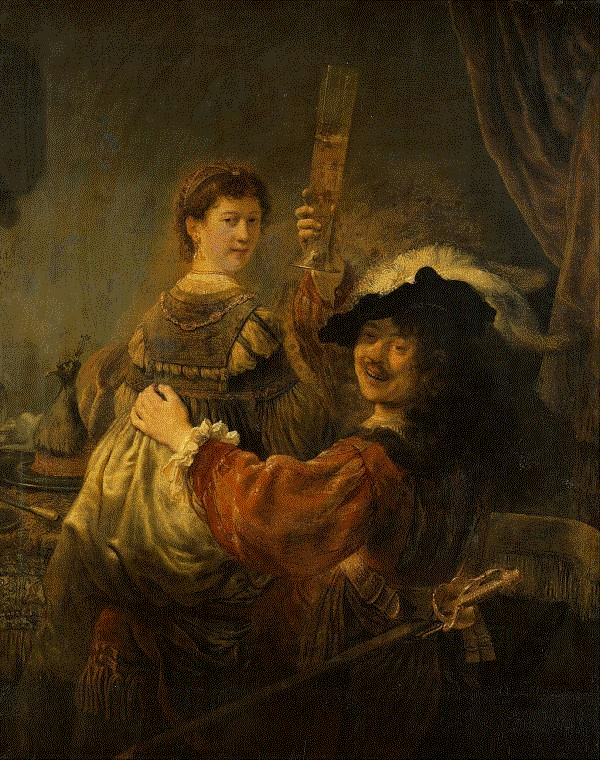 扮作败家子的伦勃朗和萨斯基亚(Rembrandt and Saskia in the Scene o