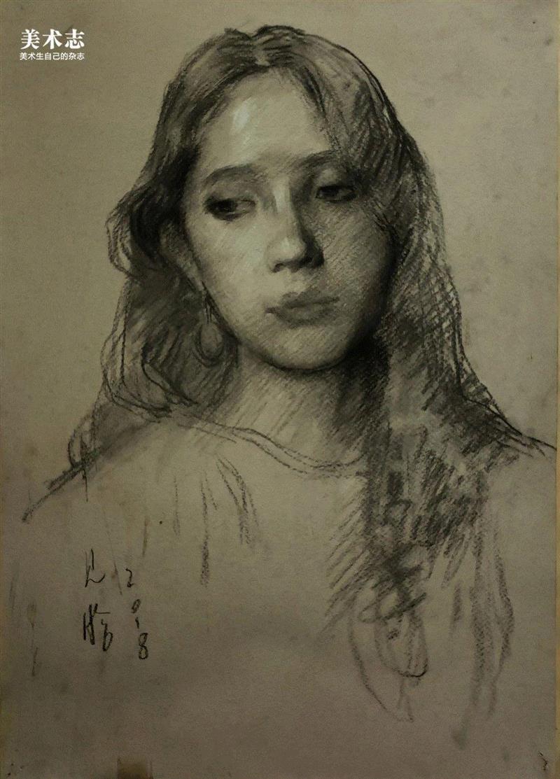 他应该是学院里最野的野路子！ —— 黄见晗,学院里,路子,小志,黄老师,素描,考前,美院,国美,肖像,MEISHUZHI