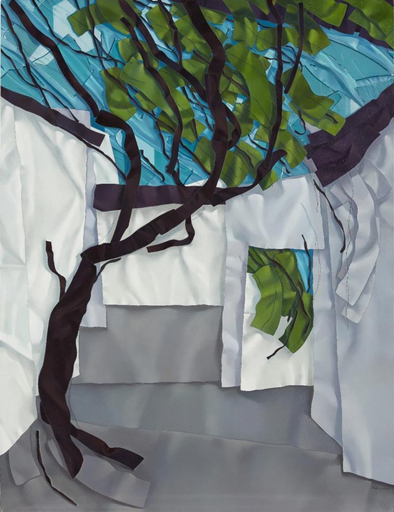 齐新 解读·江南园林之四 布面油画 130×100cm 2014.jpg