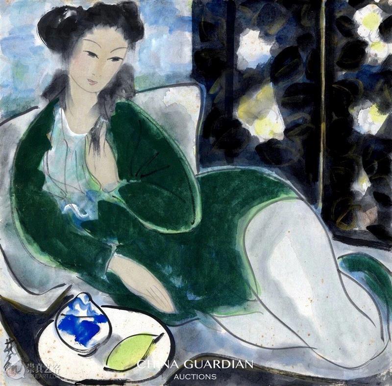 【嘉德秋拍】东西交融 诗意生命：林风眠《仕女》及《秋景》,林风眠,仕女,秋景,嘉德,绘画,中西,人物,西洋画,镜心,设色纸本