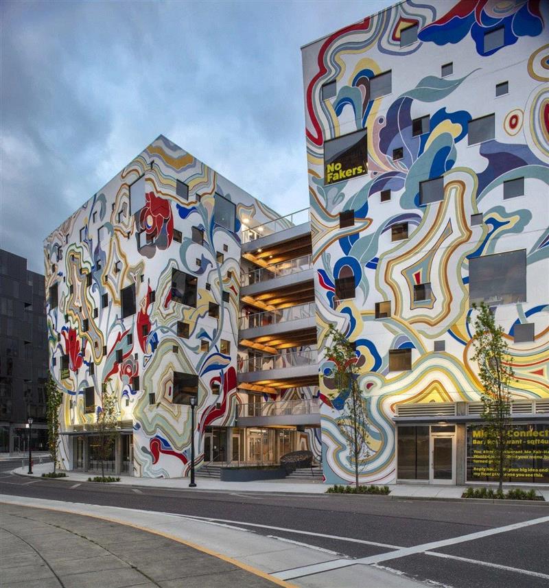 ? Peter Eckert,“涂鸦”大厦 / FFA Architecture + Interiors,大厦,写字楼,金发,FFA,Jean,波特兰,建筑,立面,景观,平面图
