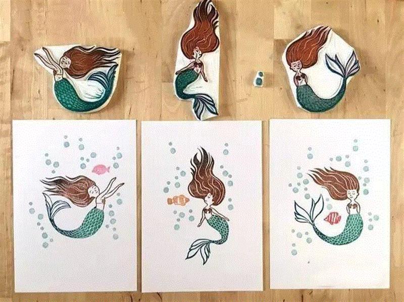 橡皮章也可以如此美丽，和插画有的一比哦！,橡皮章,插画,素描,橡皮,印章,日本,力度,工具,笔刀,插画师bymamalaterre