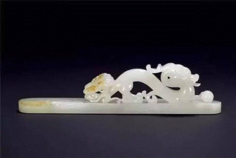白玉雕龙形笔架,器物丨古人的笔架，每一个都是赏心悦目的艺术品,笔架,器物,古人,艺术品,材质,乾隆,手艺,文房用具,笔格,紫砂