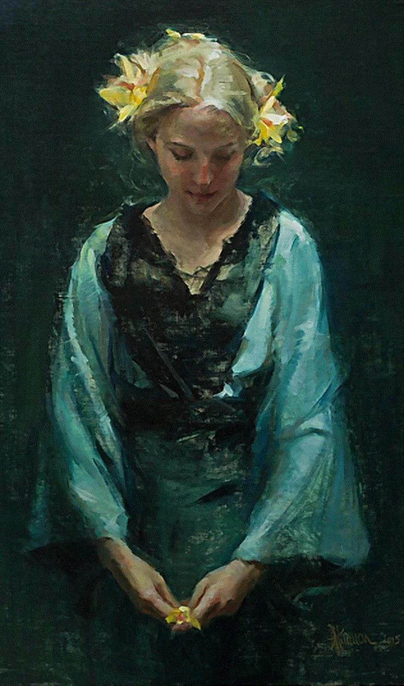 绘画丨这些女人，也太美了！,绘画,手绘网,Harmon,本文,一个人,女孩子,美丽的女人,油画,Razumov,俄罗斯
