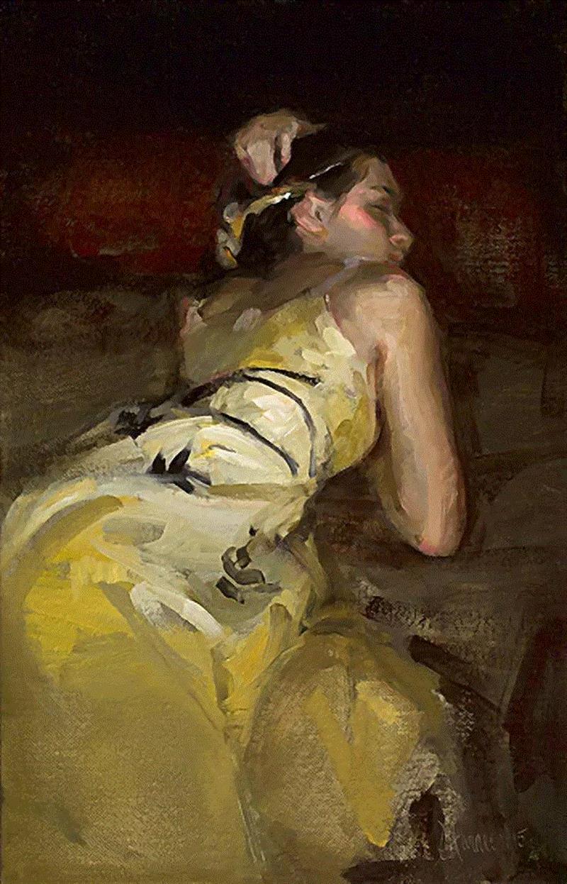 绘画丨这些女人，也太美了！,绘画,手绘网,Harmon,本文,一个人,女孩子,美丽的女人,油画,Razumov,俄罗斯