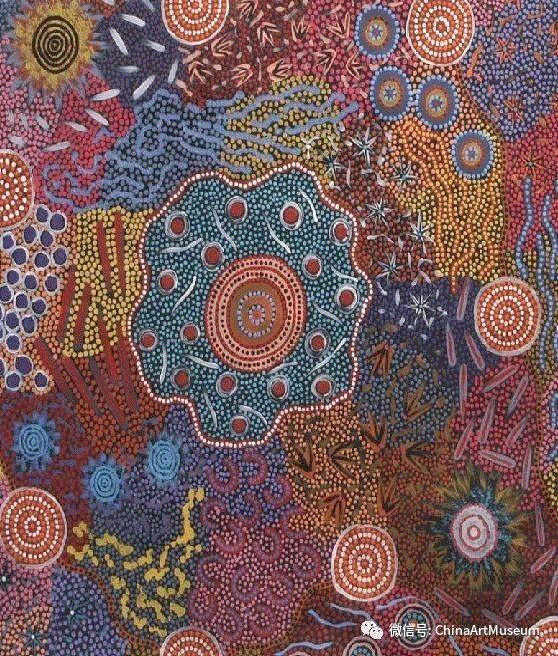 丙烯酸彩色画作,【中华艺术宫 | 活动】点画体验，走进你所不知道的澳洲土著艺术 10/2（周二）,澳洲,土著,点画,中华艺术宫,原住民,绘画,土著人,符号,艺术品,万物