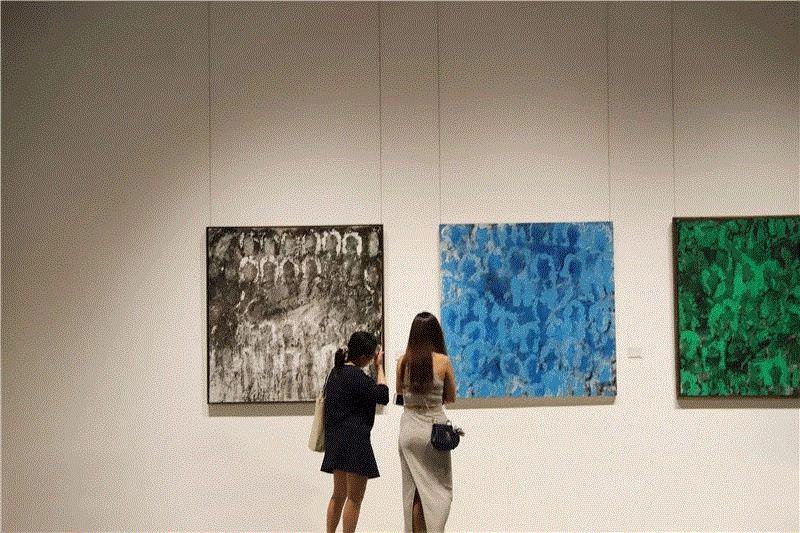 展览现场,“异形——2018上海抽象艺术宁波展“开幕，国庆到美术馆吹吹海派风,宁波,异形,美术馆,海派,宁波美术馆,抽象画,副主席,会长,许德民,副会长
