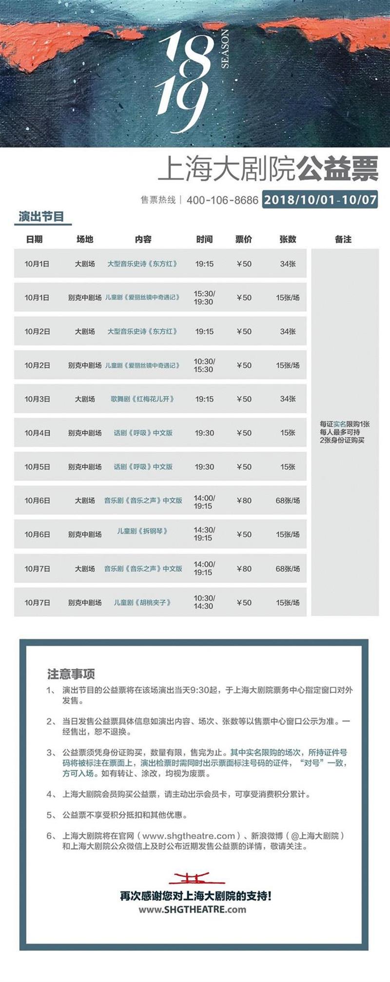 -END-,公益票 | 东方红/音乐之声/爱丽丝镜中奇遇记/呼吸,公益,END