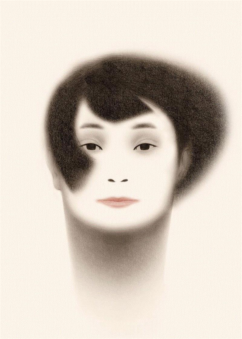 【IFA-插画艺术】幽  / 玄,IFA,能面,画像,日本,鬼神,矢野恵司,东京艺术大学,任天堂公司,插画师,佛像