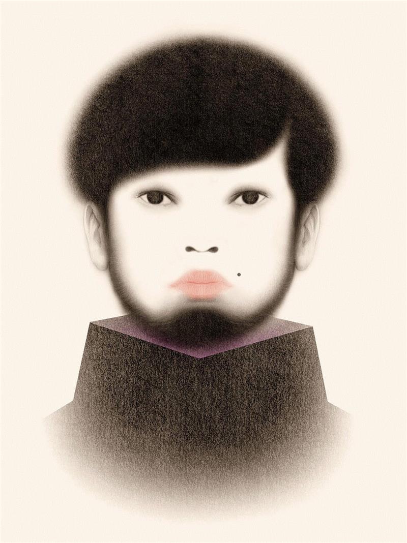 【IFA-插画艺术】幽  / 玄,IFA,能面,画像,日本,鬼神,矢野恵司,东京艺术大学,任天堂公司,插画师,佛像