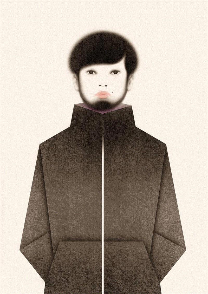 【IFA-插画艺术】幽  / 玄,IFA,能面,画像,日本,鬼神,矢野恵司,东京艺术大学,任天堂公司,插画师,佛像