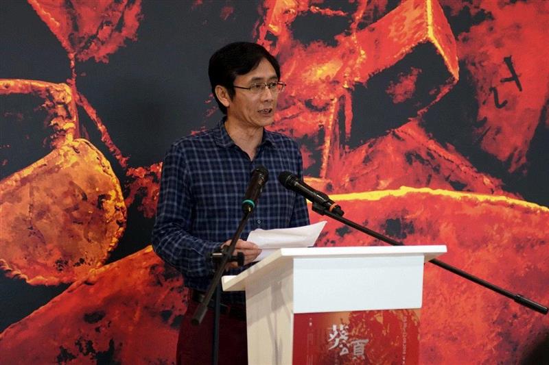 中国美术学院艺术人文学院院长 曹意强先生致辞,葵颂——许江近作展正式开幕！,许江,葵颂,近作展,上海民生现代美术馆,野火,雕塑,一代人,油画,装置,华葵