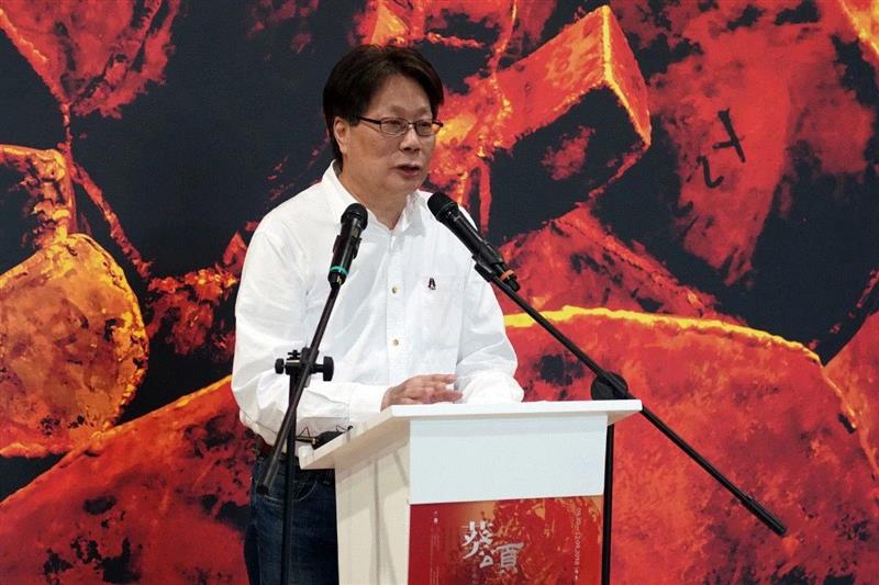 上海市文联主席 施大畏 先生致辞,葵颂——许江近作展正式开幕！,许江,葵颂,近作展,上海民生现代美术馆,野火,雕塑,一代人,油画,装置,华葵