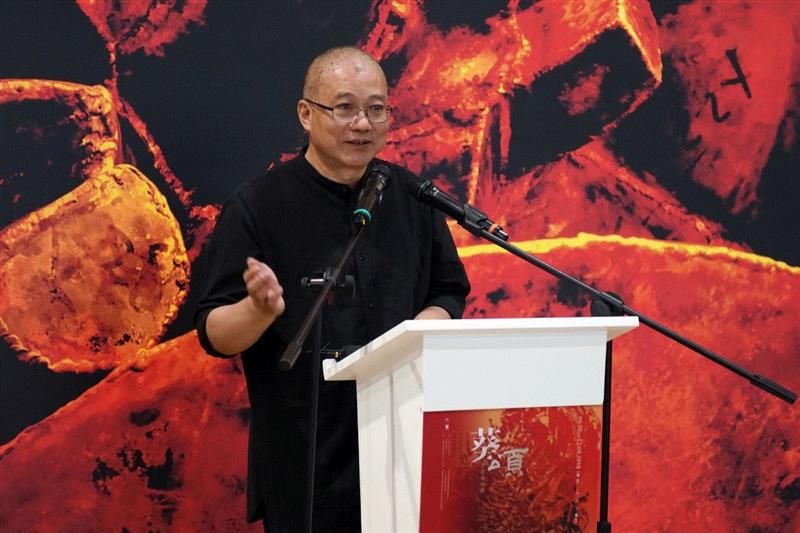 艺术家 许江 先生致答谢词,葵颂——许江近作展正式开幕！,许江,葵颂,近作展,上海民生现代美术馆,野火,雕塑,一代人,油画,装置,华葵